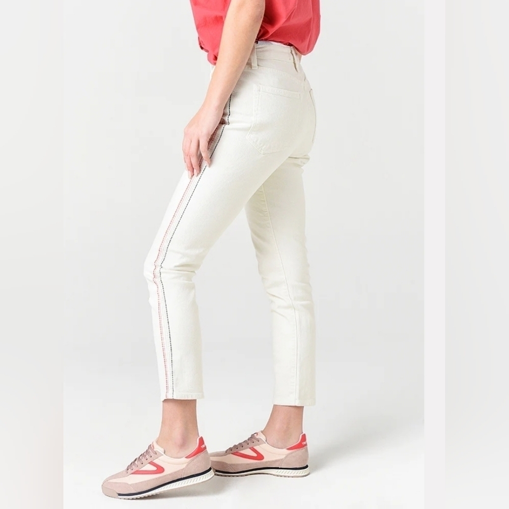 NEW! SUNDRY, Women's Side Stitch Slim Straight Jean, Vanilla, Size 29, NWT